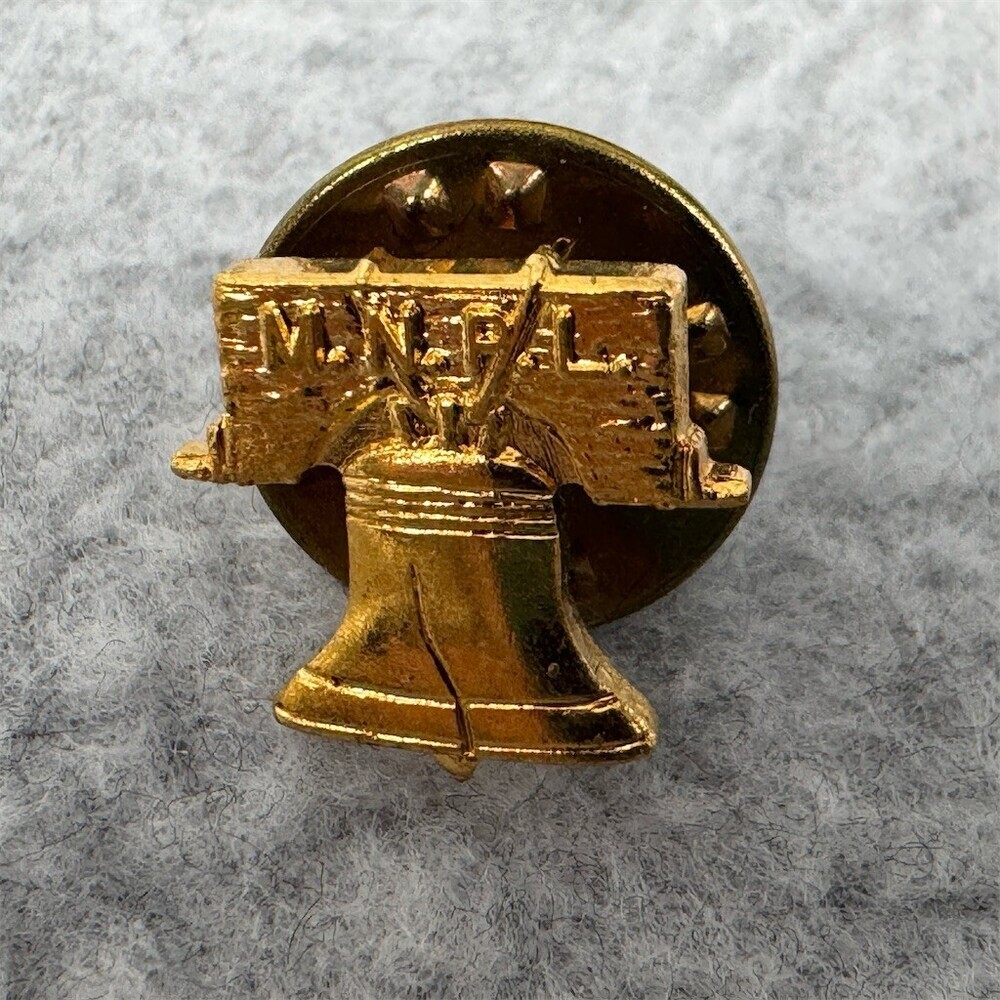 Vintage Liberty Bell Lapel Pin Tie Tack Hat Pin Gold Tone